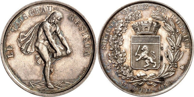 EUROPA. 
FRANKREICH - STÄDTE. 
LYON. Medaille 1838 (später gepräg1845-1860) (v...