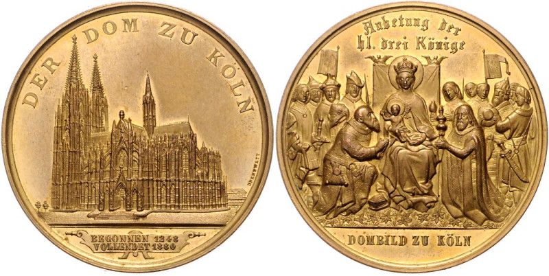 ARCHITEKTUR. 
DOME, MÜNSTER, KIRCHEN und KLÖSTER. 
KÖLN. Dom. Medaille 1880 (b...