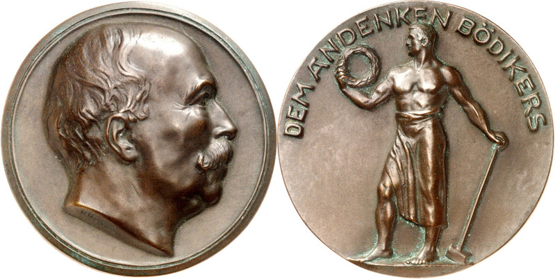 PERSONEN. 
BANKIERS und ÖKONOMEN. 
BÖDIKER, Tonio +1907. Medaille o.J.(1910) (...