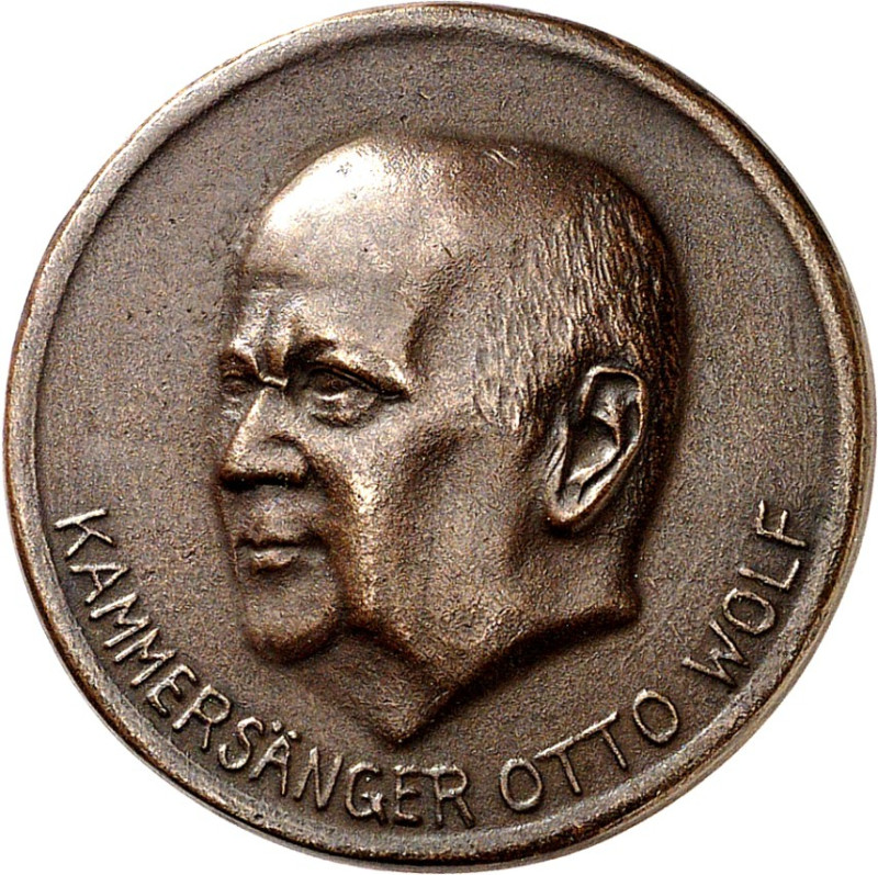 PERSONEN. 
MUSIKER und KOMPONISTEN. 
WOLF, Otto. Medaille o.J. (o. Sign.) Kopf...