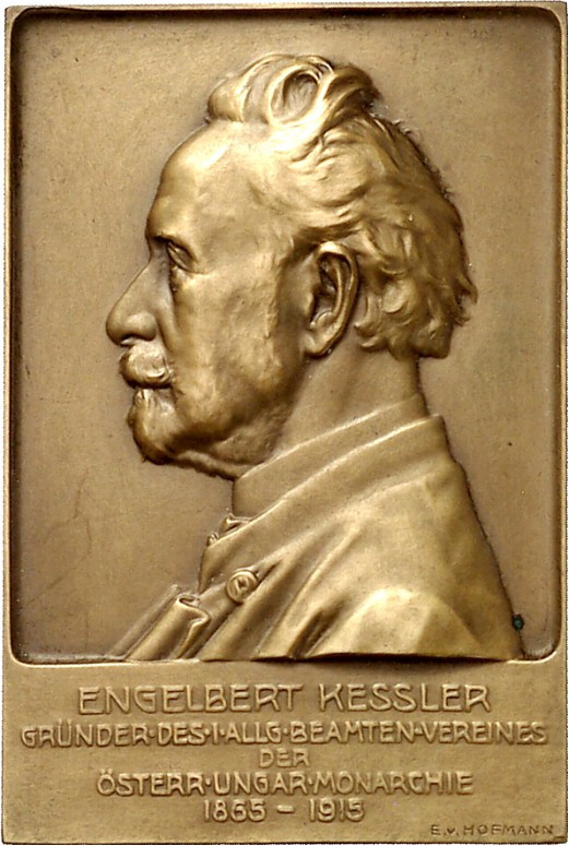 PERSONEN. 
POLITIKER und STAATSMÄNNER. 
KESSLER, Engelbert *1865. Plakette o.J...