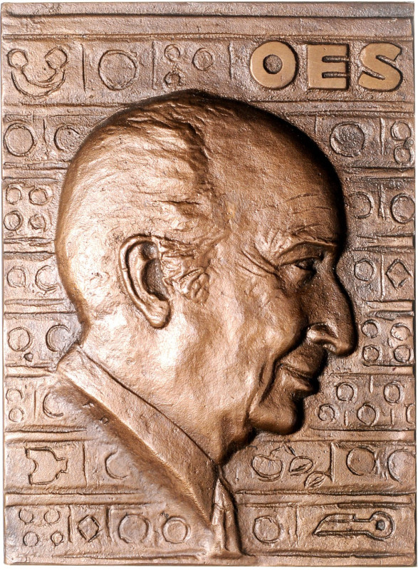 MÜNZ- u. GELDWESEN. 
NUMISMATIKER u. MÜNZHÄNDLER. 
SCHULZE, Otto Ernst. Plaket...