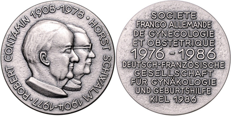 MEDIZIN u. SOZIALWESEN. 
SCHWANGERSCHAFT UND GEBURT. 
KIEL. Medaille 1986 (o.&...