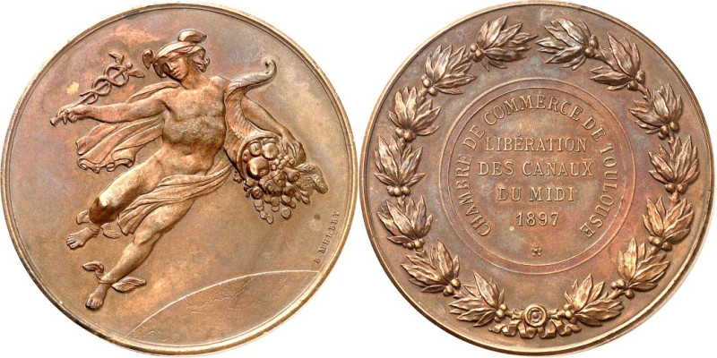 BILDMOTIVE. 
Hermes / Mercurius. 
FRANKREICH. Medaille 1897 (v. L. Merley) d. ...