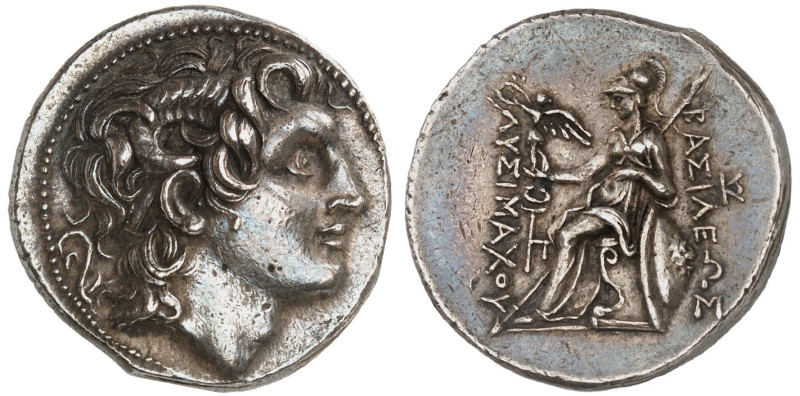 KINGS OF THRACE. Lysimachos, 305-281 BC. Tetradrachm (Silver, 30 mm, 17.17 g, 4 ...