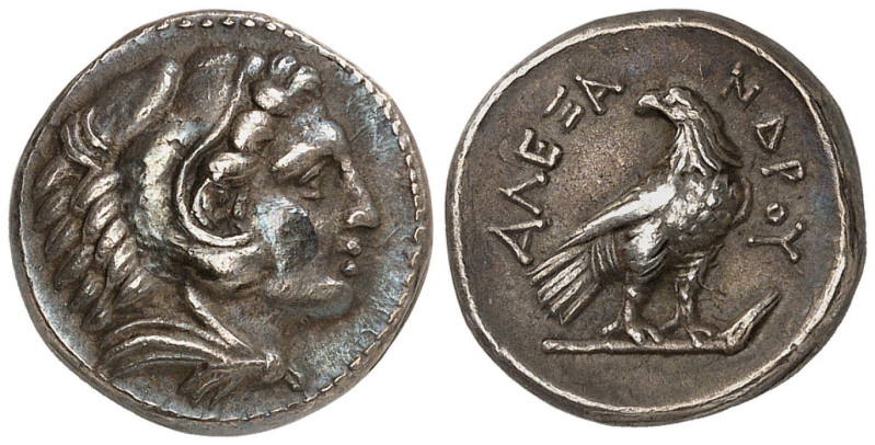 KINGS OF MACEDON. Alexander III 'the Great', 336-323 BC. Drachm (Silver, 16 mm, ...