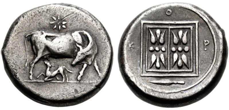 KORKYRA. Korkyra. Circa 350/30-290/70 BC. Stater (Silver, 21 mm, 10.14 g, 1 h). ...