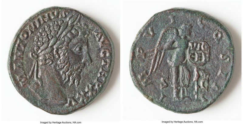 Marcus Aurelius, as Augustus (AD 161-180). AE sestertius (30mm, 25.78 gm, 5h). C...