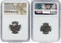 PHOENICIA. Tyre. Ca. 126/5 BC-AD 65/6. AR half-shekel (19mm, 7.06 gm, 1h). NGC Choice Fine 4/5 - 4/5. Uncertain year after 19 BC. Laureate head of Mel...