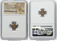 JUDAEA. Hasmonean Dynasty. Alexander Jannaeus (103-76 BC). AE prutah (13mm, 1.52 gm, 5h). NGC AU 4/5 - 4/5. Jerusalem. Yehonatan the High Priest and t...