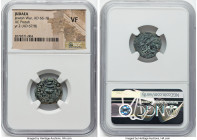 JUDAEA. Jewish War (AD 66-70). AE prutah (17mm, 5h). NGC VF. Jerusalem, dated Year 2 (AD 67/8). Year Two (Paleo-Hebrew), amphora with broad rim and tw...