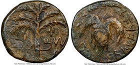 JUDAEA. Bar Kokhba Revolt (AD 132-135). AE middle bronze (24mm, 9.75 gm, 6h). NGC Choice VF 3/5 - 3/5, adjusted flan. Dated Year 2 (AD 133/4). Simon (...