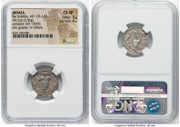 JUDAEA. Bar Kokhba Revolt (AD 132-135). AR zuz (20mm, 3.36 gm, 5h). NGC Choice XF 3/5 - 4/5. Undated issue of Year 3 (AD 134/5). Simon (Paleo-Hebrew),...