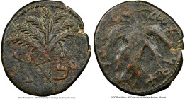 JUDAEA. Bar Kokhba Revolt (AD 132-135). AE middle bronze (27mm, 11.79 gm, 7h). NGC Choice VF 4/5 - 3/5. Undated issue of Year 3 (AD 134/5). Simon (Pal...