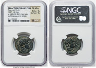 DECAPOLIS. Philadelphia. Titus (AD 79-81). AE (23mm, 12.99 gm, 11h). NGC Choice VF S 4/5 - 4/5. Dated Year 143 (AD 80/1). ΑΥΤΟΚΡΑΤΩΡ ΤΙΤΟϹ ΚΑΙϹΑΡ, lau...