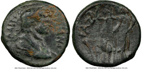 JUDAEA. Gaza. Hadrian (AD 117-138). AE (22mm, 10.94 gm, 11h). NGC VF 2/5 - 3/5, die shift. Dated Year 7/196 (AD 135/136). ΑΥΤ ΚΑΙ ΤΡΑΙ ΑΔΡΙΑΝΟC CΕ, la...