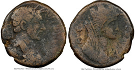 JUDAEA. Gaza. Antoninus Pius (AD 138-161). AE (28mm, 12h). NGC VG. Dated Civic Year 209 (AD 148/9). ANTWNINOC AY-TO KAIC, laureate, draped, and cuiras...