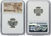 Vespasian (AD 69-79). AR denarius (16mm, 7h). NGC VG, scratches. Rome, 21 December AD 69-early AD 70. IMP CAESAR VESPASIANVS AVG, laureate head of Ves...