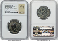 Vespasian (AD 69-79). AE as (27mm, 10.47 gm, 7h). NGC Fine 3/5 - 3/5. Lugdunum, AD 77-78. IMP CAES VESPASIAN AVG COS VIII P P, laureate head of Vespas...