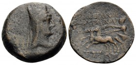 KINGS OF ARMENIA. Tigranes II ‘the Great’, 95-56 BC. Tetrachalkon (Bronze, 20.5 mm, 6.94 g, 12 h), period I, Artaxata mint, c. 96-80. Diademed head of...