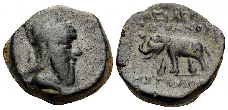 KINGS OF ARMENIA. Tigranes V, the Cappadocian, AD 6-12. Dichalkon (Bronze, 18 mm...