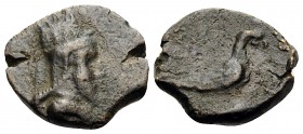 KINGS OF ARMENIA. Tigranes V, the Cappadocian, AD 6-12. Chalkous (Bronze, 14.5 mm, 2.20 g, 12 h), Artagigarta (?). Diademed, draped, and bearded bust ...