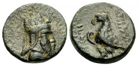 KINGS OF ARMENIA. Tigranes V, the Cappadocian, AD 6-12. Chalkous (Bronze, 13.5 mm, 2.13 g, 12 h), Artagigarta (?). Diademed, draped, and bearded bust ...