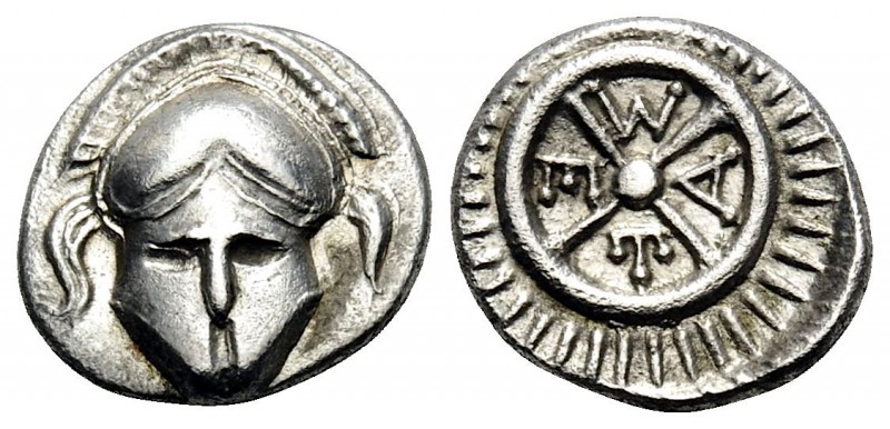 THRACE. Mesembria. Circa 4th Century BC. Diobol (Silver, 11 mm, 1.26 g, 6 h). Fa...