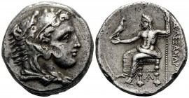 KINGS OF MACEDON. Alexander III ‘the Great’, 336-323 BC. Tetradrachm (Silver, 22.5 mm, 17.01 g, 12 h), Arados, c. 325/4-324/3. Head of Herakles to rig...