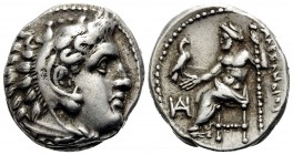 KINGS OF MACEDON. Alexander III ‘the Great’, 336-323 BC. Drachm (Silver, 16.5 mm, 4.32 g, 12 h), struck under Philoxenos, Miletos, c. 325-323. Head of...
