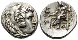 KINGS OF MACEDON. Alexander III ‘the Great’, 336-323 BC. Drachm (Silver, 15.5 mm, 4.21 g, 12 h), struck under Menander, Sardes, c. 324/3. Head of Hera...