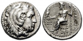 KINGS OF MACEDON. Alexander III ‘the Great’, 336-323 BC. Drachm (Silver, 17.5 mm, 4.30 g, 12 h), Struck under Menander, Sardes, c. 324/3. Head of Hera...