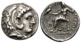 KINGS OF MACEDON. Philip III Arrhidaios, 323-317 BC. Hemidrachm (Silver, 13 mm, 2.11 g, 2 h), in the types of Alexander III the Great, ‘Babylon’, stru...