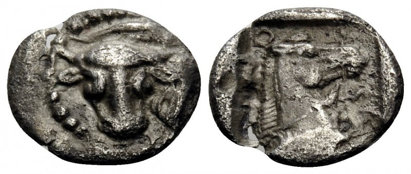 THESSALY. Skotussa. Circa 462/1-460 BC. Obol (Silver, 11.5 mm, 0.85 g, 6 h). Hea...