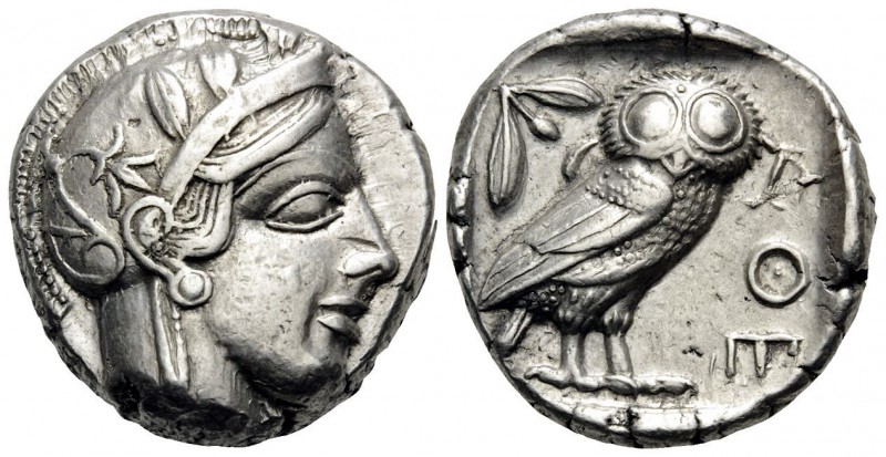 ATTICA. Athens. Circa 449-404 BC. Tetradrachm (Silver, 21§ mm, 17.21 g, 8 h), 44...