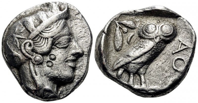 ATTICA. Athens. Circa 449-404 BC. Tetradrachm (Silver, 25 mm, 16.29 g, 9 h), 440...