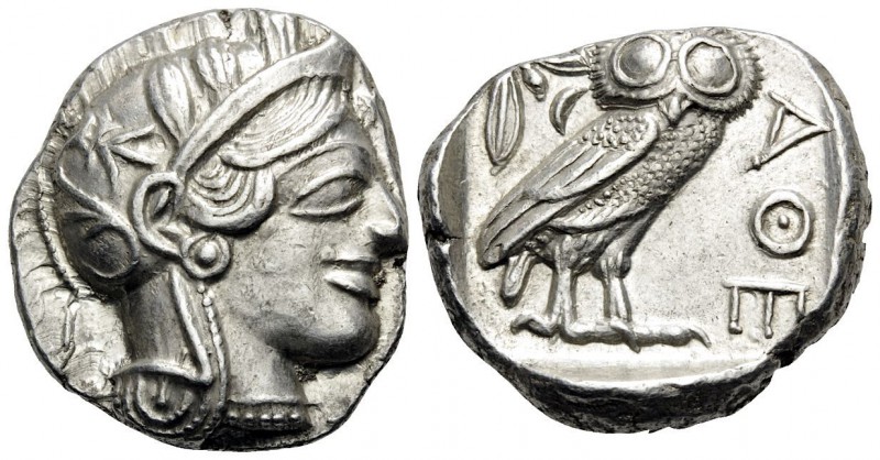 ATTICA. Athens. Circa 449-404 BC. Tetradrachm (Silver, 24 mm, 17.29 g, 10 h), 43...