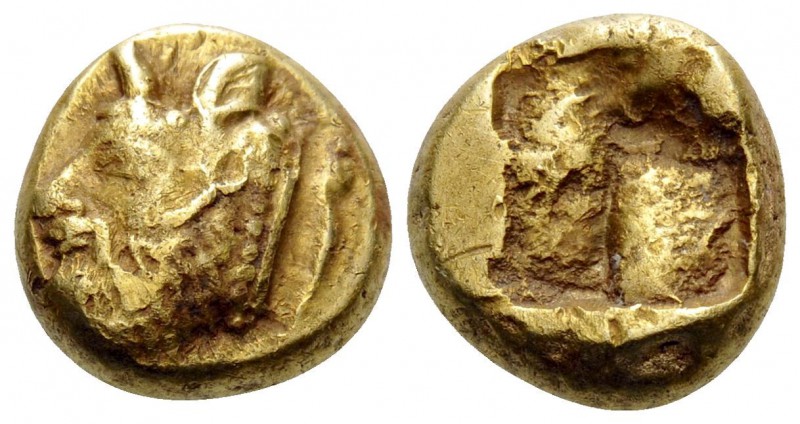 IONIA. Phokaia. Circa 521-478 BC. Hekte (Electrum, 10 mm, 2.55 g). Horned head o...