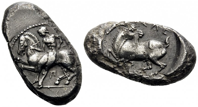 CILICIA. Kelenderis. Circa 430-420 BC. Stater (Silver, 25x13 mm, 10.77 g, 3 h). ...