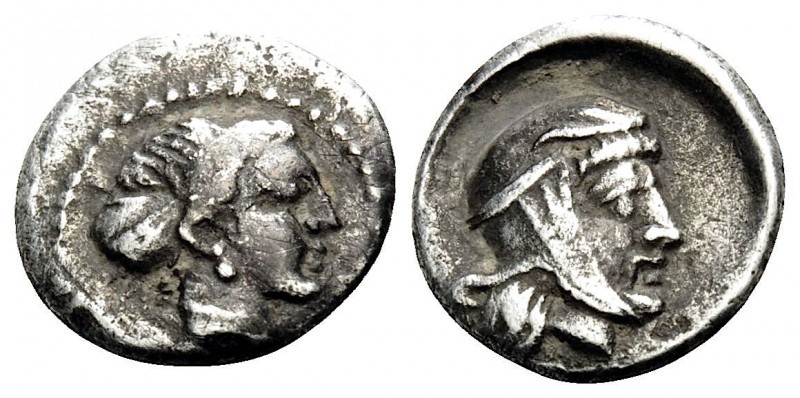 CILICIA. Mallos (?). Tiribazos, satrap, 388-380 BC. Obol (Silver, 9 mm, 0.68 g, ...