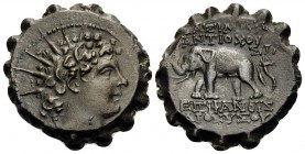 SELEUKID KINGS OF SYRIA. Antiochos VI Dionysos, 144-142 BC. Serrate Bronze (Bronze, 23 mm, 8.17 g, 1 h), Antioch on-the-Orontes, ca. mid 143(?)- 142 B...