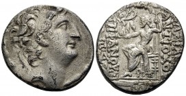 SELEUKID KINGS OF SYRIA. Antiochos VIII Epiphanes (Grypos), 121/0-97/6 BC. Tetradrachm (Silver, 26.5 mm, 15.73 g, 1 h), Antioch on-the-Orontes, 109-96...