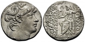 SELEUKID KINGS OF SYRIA. Antiochos X Eusebes Philopator, circa 95-92 BC. Tetradrachm (Silver, 26 mm, 15.69 g), Antioch, 94 BC. Diademed head of Antioc...