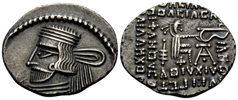 KINGS OF PARTHIA. Vardanes II, circa 55-58 AD. Drachm (Silver, 21 mm, 3.71 g, 1 ...