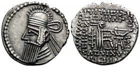 KINGS OF PARTHIA. Vologases IV, circa 147-191 AD. Drachm (Silver, 19.5 mm, 3.81 g, 11 h), Ekbatana. Diademed and draped bust of Vologases to left, wea...