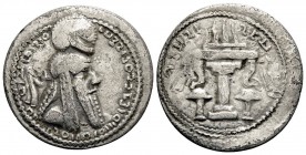 SASANIAN KINGS. Ardashir I, 223/4-240. Drachm (Silver, 18 mm, 1.93 g, 3 h), Ctesiphon, 233/4-238/9. Pehlevi inscription Diademed bust of Ardashir to r...