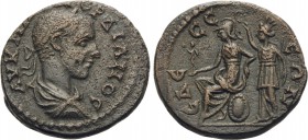 MACEDON. Edessa. Gordian III, 238-244. (Bronze, 24 mm, 8.68 g, 1 h). AV K M ANT ΓOPΔIANOC Laureate, draped and cuirassed bust of Gordian III to right,...