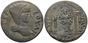 LYDIA. Tripolis. Time of Elagabalus to Gallienus, 218-268. (Bronze, 28 mm, 10.17 g, 6 h). IEPA BOYΛH Veiled bust of the Senate of Tripolis to right. R...