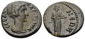 PHRYGIA. Docimeium. Faustina II as Augusta, 147-175. (Bronze, 17.5 mm, 4.10 g, 6 h), struck under Antoninus Pius or Marcus Aurelius. ΦΑYСΤEΙΝΑ СEΒΑС D...