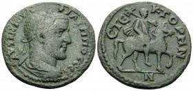 PHRYGIA. Stectorium. Philip I, 244-249. (Bronze, 23 mm, 5.70 g, 6 h). AYT K M IOYΛ ΦIΛIΠΠOC CEB Laureate, draped and cuirassed bust of Philip I to rig...